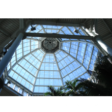 LF Steel Space Truss Structure Tempered Glass Roof  Design Dome Glass Skylight Roofing
